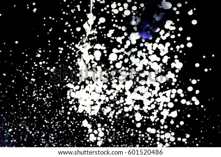 Multi colour Fancy Dream Cloud of ink under with black background,Ink swirling in water,Colorful ink in water abstraction,