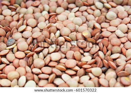 Eating lentil texture. Lentils pattern as background. 
Studio food photo texture photography.