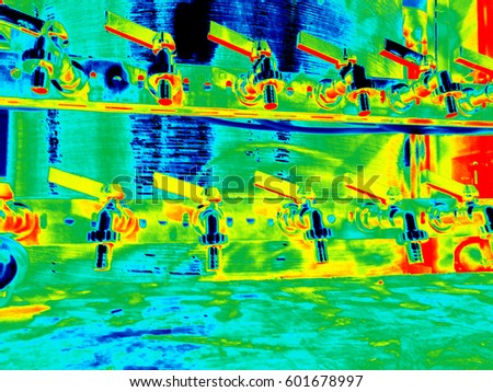 Thermogram imaging of the Engineering System. Colorful Royalty-Free Stock Photo #601678997