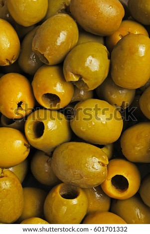 Olive texture. Olives as background.
