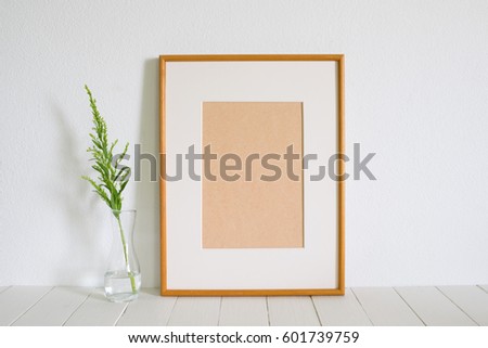 mock up frame photo in decoration room