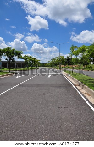 Arrow traffic on the road surface Royalty-Free Stock Photo #60174277