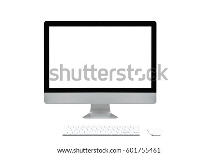 Modern computer laptop isolate with clipping mask on white background for mockup ,3D rendering