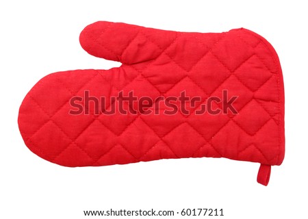 Red oven glove mitt Royalty-Free Stock Photo #60177211