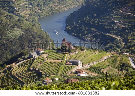 Landscape in Douro Valley, Portugal Royalty-Free Stock Photo #601831382