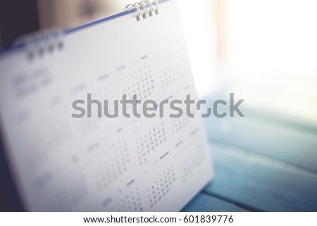 blurred calendar page Royalty-Free Stock Photo #601839776