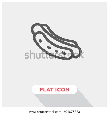 Hot dog vector icon