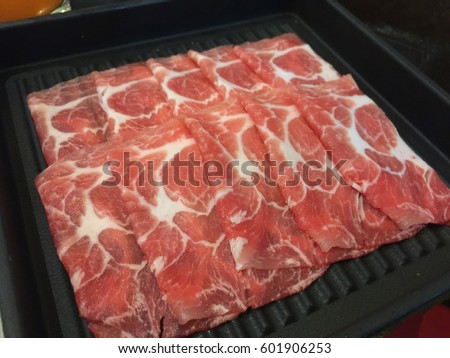 Raw Sliced Beef for Shabu Shabu