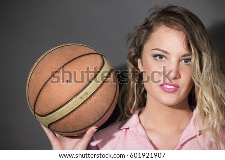 portrait attractive young female basketball player