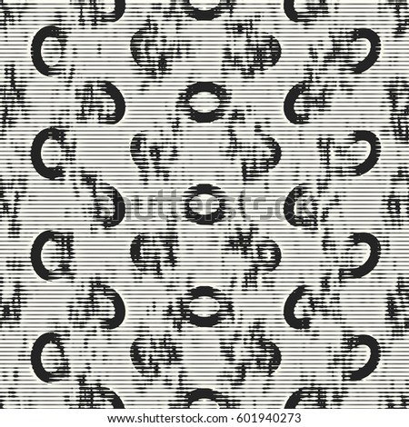 Abstract distorted circles textured background. Seamless pattern.