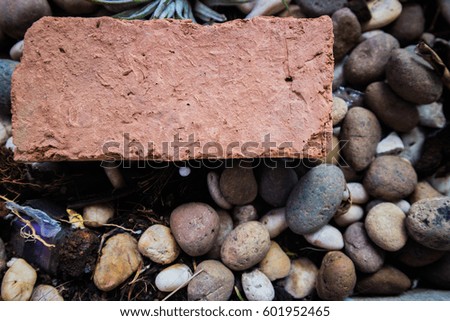 Brick with colorful stones