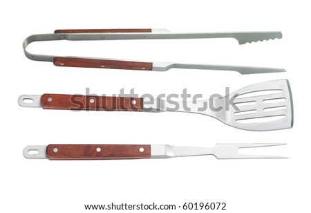 Grill Utensils isolated on white Royalty-Free Stock Photo #60196072