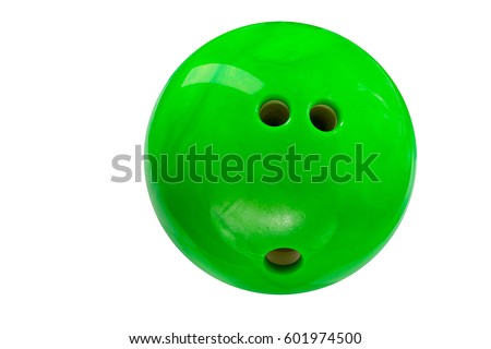 bowling ball green isolated on white background