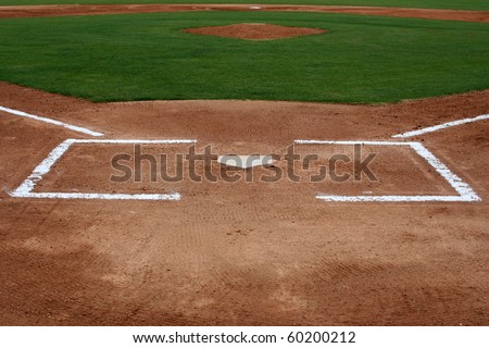 Baseball Field at Home Plate Royalty-Free Stock Photo #60200212