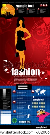 Website template with fashion subject