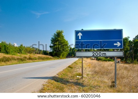 Clear road sign