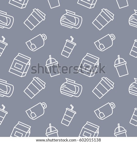 Drinks background seamless vector pattern