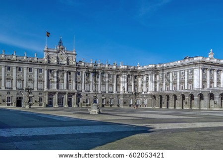 The Palacio Real de Madrid or Royal Palace of Madrid is the official residence of the Spanish Royal Family at the city of Madrid, but is only used for state ceremonies.