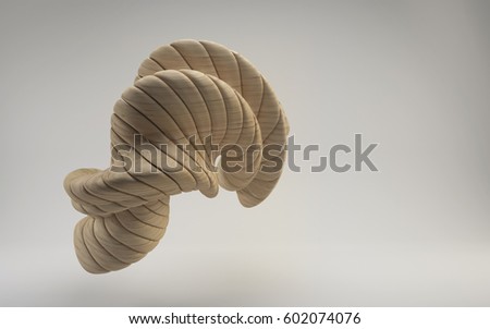 abstract wooden 3d object