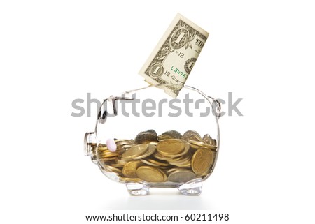 Savings - Piggy bank style money box