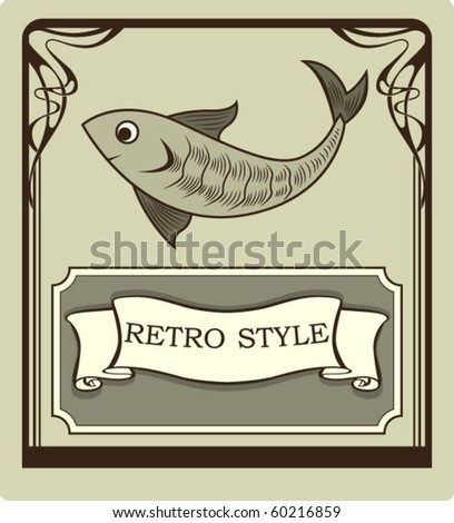 Vintage fish restaurant menu