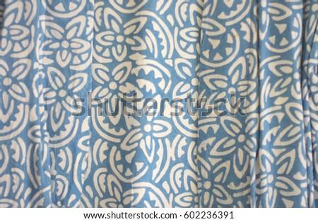 Beautiful natural indigo tie dye fabric