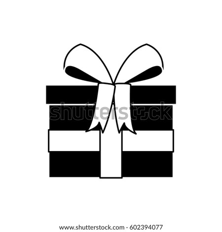 gift box icon over white background. vector illustration