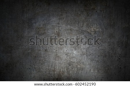 Grey grunge metal textured wall background Royalty-Free Stock Photo #602452190
