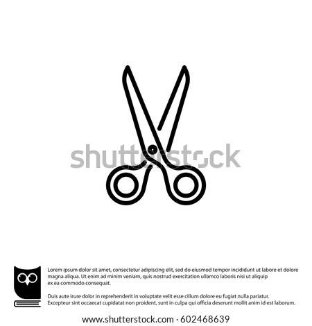 Web line icon. Scissors