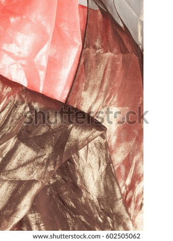 Pink brown transparent fabric. texture. robe.   