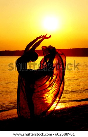 Dancer on the sunset