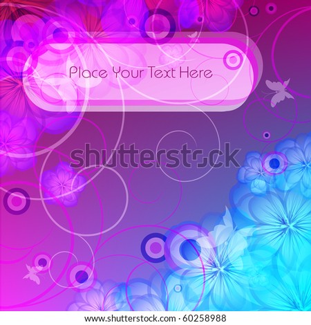 bright floral abstract template with copy space. Eps10