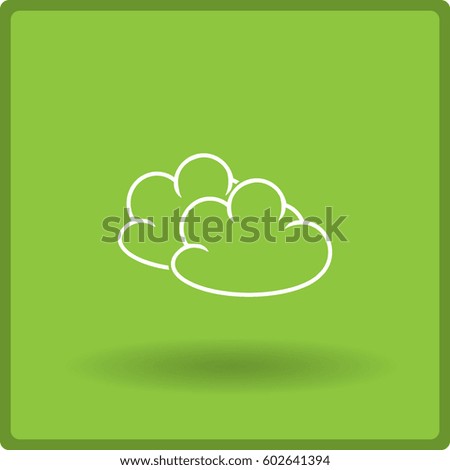 Flat icon. Clouds.