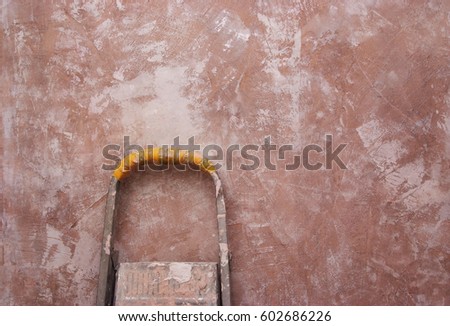 Decorative plaster, wall, Repair, background Royalty-Free Stock Photo #602686226