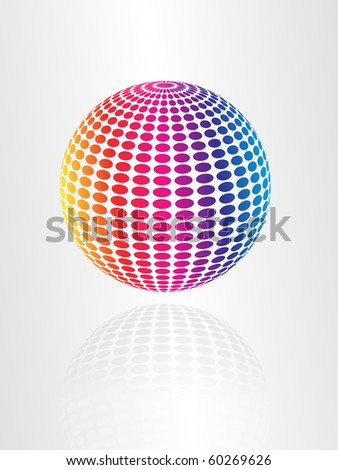 EPS10 Multicolored globe design