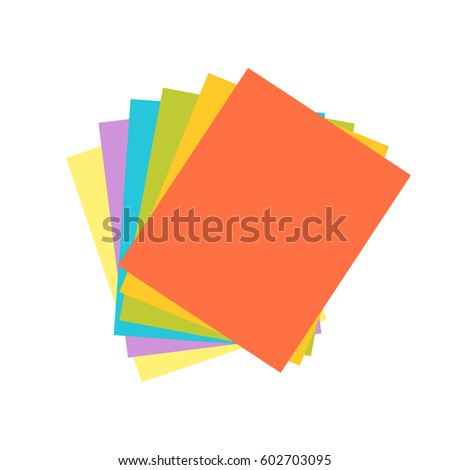 Origami colored paper abstract icon craft symbol art creative decoration material sheet stack and backdrop bright geometric concept vector illustration. Royalty-Free Stock Photo #602703095