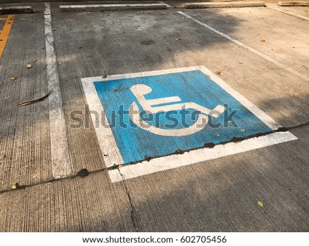 parking zone for disable, pregnant, old people 
