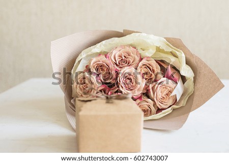 Abstract background with rose flowers. Soft focus. Vintage instagram effect.