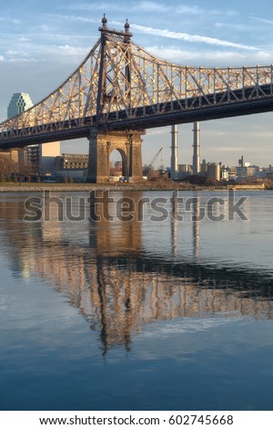 Queensborough Bridge between Roosevelt Island and Long Island City in Queens, New York City
