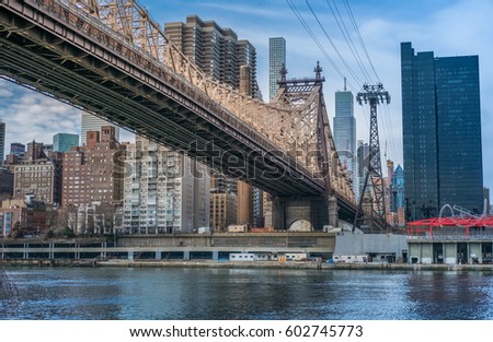 Queensboro Bridge and Roosevelt Island Tramway, New York City