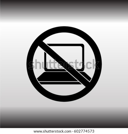 Notebook prohibition vector icon Royalty-Free Stock Photo #602774573