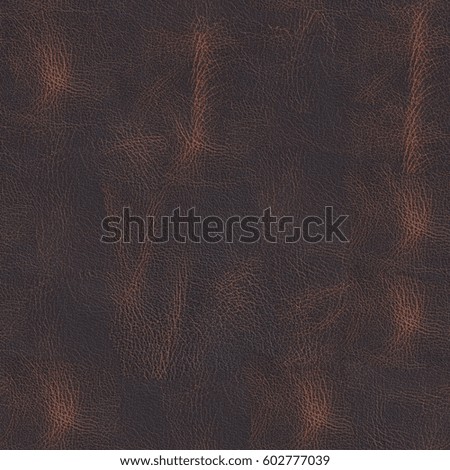 Brown leather vintage style texture. Seamless square background, tile ready. High resolution photo.