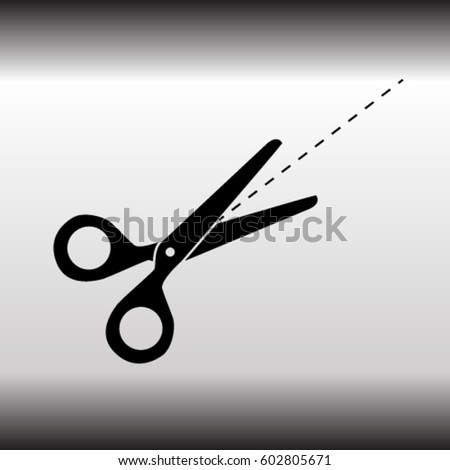 Scissors vector icon Royalty-Free Stock Photo #602805671