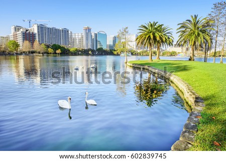 Orlando. Located in Lake Eola Park, Orlando, Florida, USA. Royalty-Free Stock Photo #602839745