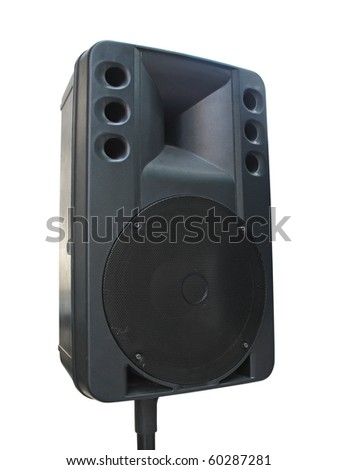 old powerful concerto audio speaker isolated on white background