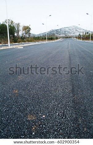  New pavement road surface 