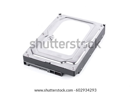 harddisk drive is the data storage for the digital data computer on white background  harddisk technology isolated
