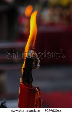 Incense flame,burning incense