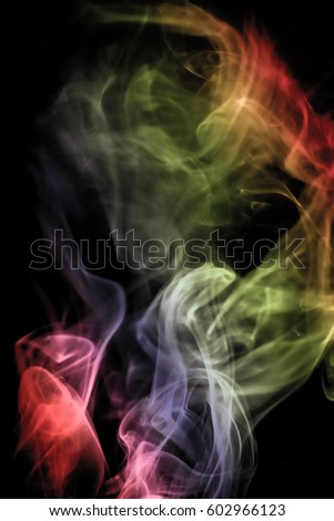 Abstract multicolored fire flames on black background,Multicolored Fire flame in darkness.