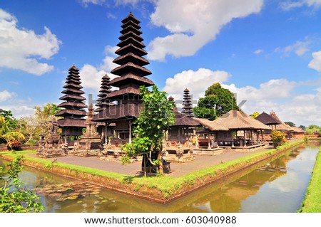 Traditional balinese hindu Temple Taman Ayun in Mengwi. Bali, Indonesia. Royalty-Free Stock Photo #603040988